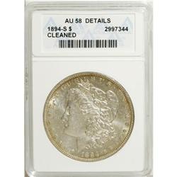8968: 1894-S $1 AU58 ANACS