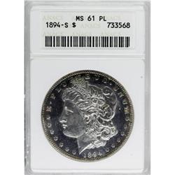 8970: 1894-S $1 Prooflike MS61 ANACS