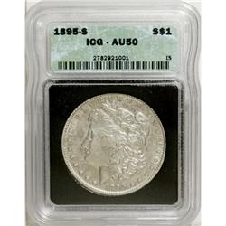 8992: 1895-S $1 AU50 ICG