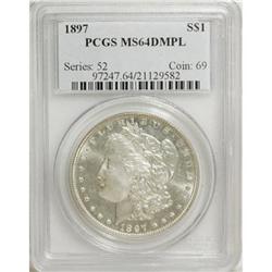 9011: 1897 $1 Deep Mirror Prooflike MS64 PCGS
