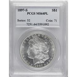 9018: 1897-S $1 Prooflike MS64 PCGS
