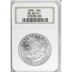9022: 1898 $1 Prooflike MS64 NGC