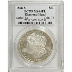 9039: 1898-S $1 Prooflike MS64 PCGS
