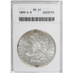 9050: 1899-S $1 MS61 ANACS