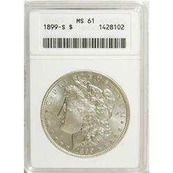 9051: 1899-S $1 MS61 ANACS