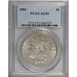 9073: 1901 $1 AU53 PCGS