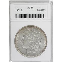 9076: 1901 $1 AU55 ANACS