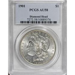 9079: 1901 $1 AU58 PCGS