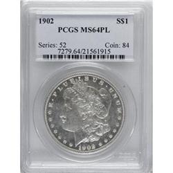 9097: 1902 $1 Prooflike MS64 PCGS
