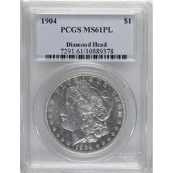 9136: 1904 $1 Prooflike MS61 PCGS