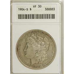 9139: 1904-S $1 VF30 ANACS
