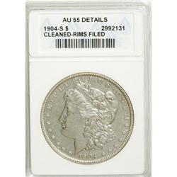 9141: 1904-S $1 AU55 ANACS