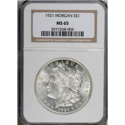 9143: 1921 $1 MS65 NGC