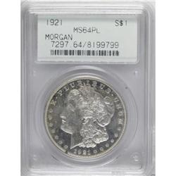 9146: 1921 $1 Prooflike MS64 PCGS