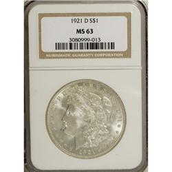 9152: 1921-D $1 MS63 NGC