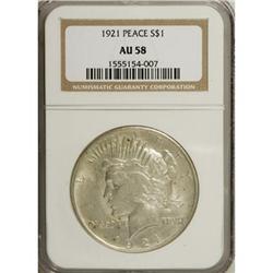 9162: 1921 $1 AU58 NGC