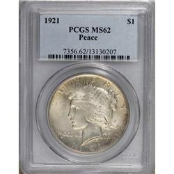 9166: 1921 $1 MS62 PCGS