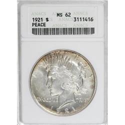 9167: 1921 $1 MS62 ANACS