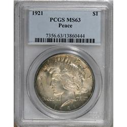 9168: 1921 $1 MS63 PCGS