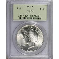 9173: 1922 $1 MS65 PCGS