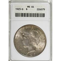 9182: 1923-D $1 MS64 ANACS