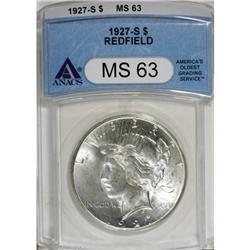 9201: 1927-S $1 MS63 ANACS