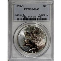 9212: 1928-S $1 MS63 PCGS