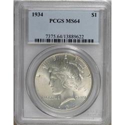 9213: 1934 $1 MS64 PCGS
