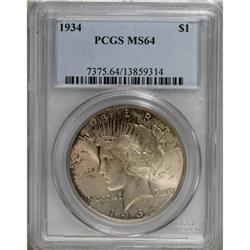 9215: 1934 $1 MS64 PCGS