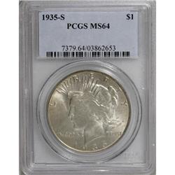 9230: 1935-S $1 MS64 PCGS