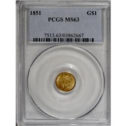 1851 G$1 MS63 PCGS