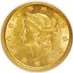 1854 G$1 Type One MS62 NGC