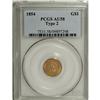 Image 1 : 1854 G$1 Type Two AU58 PCGS