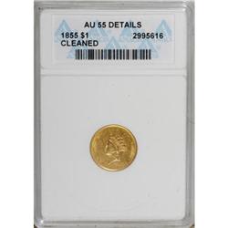 1855 G$1 AU55 ANACS