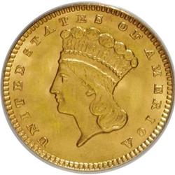 1874 G$1 MS64 PCGS