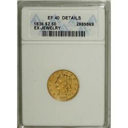 1836 $2 1/2 Script 8 XF40 ANACS