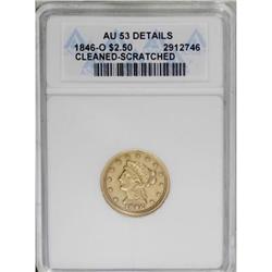 1846-O $2 1/2 AU53 ANACS