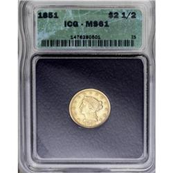 1851 $2 1/2 MS61 ICG