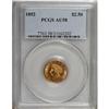 Image 1 : 1852 $2 1/2 AU58 PCGS