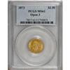Image 1 : 1873 $2 1/2 Open 3 MS61 PCGS