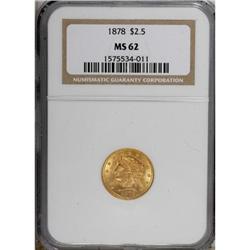 1878 $2 1/2 MS62 NGC