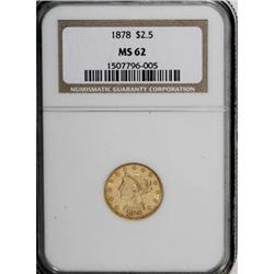 1878 $2 1/2 MS62 NGC