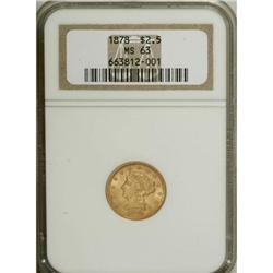 1878 $2 1/2 MS63 NGC