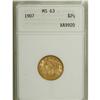 Image 1 : 1907 $2 1/2 MS63 ANACS