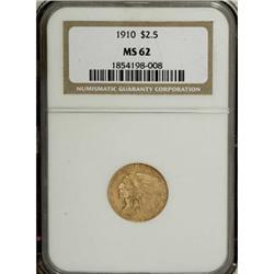 1910 $2 1/2 MS62 NGC