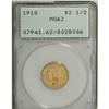 Image 1 : 1910 $2 1/2 MS62 PCGS