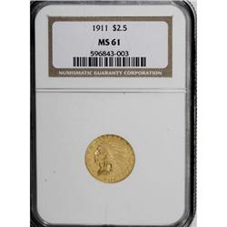 1911 $2 1/2 MS61 NGC