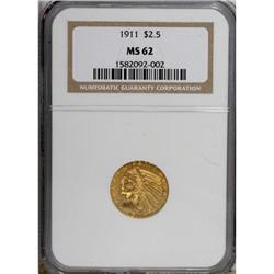 1911 $2 1/2 MS62 NGC