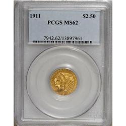 1911 $2 1/2 MS62 PCGS