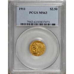 1911 $2 1/2 MS63 PCGS